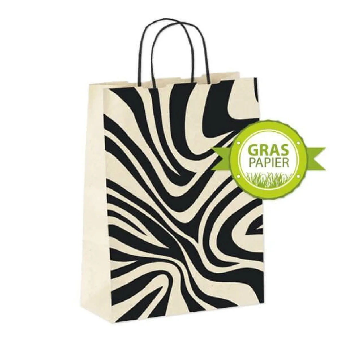 Go Green - Envoltorio Para Regalo Ecológico|Bolsas De Regalo Y Bolsas Portátiles>DecoWoerner Bolsas De Regalo Ecológicas Con Patrón De Cebra 50 Piezas 12 X 26 X 34 Cm