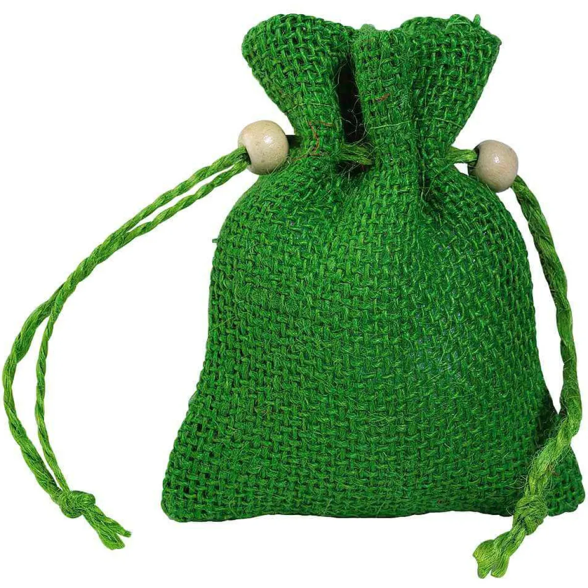 Bolsitas Con Cordón>DecoWoerner Bolsita De Yute, 10 Cm, verde