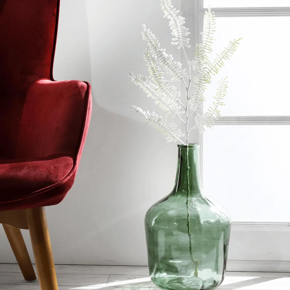 Decoración De Otoño|Macetas Y Artículos De Decoración>DecoWoerner Botella De Vidrio Jarrón De Vidrio 45 Cm verde
