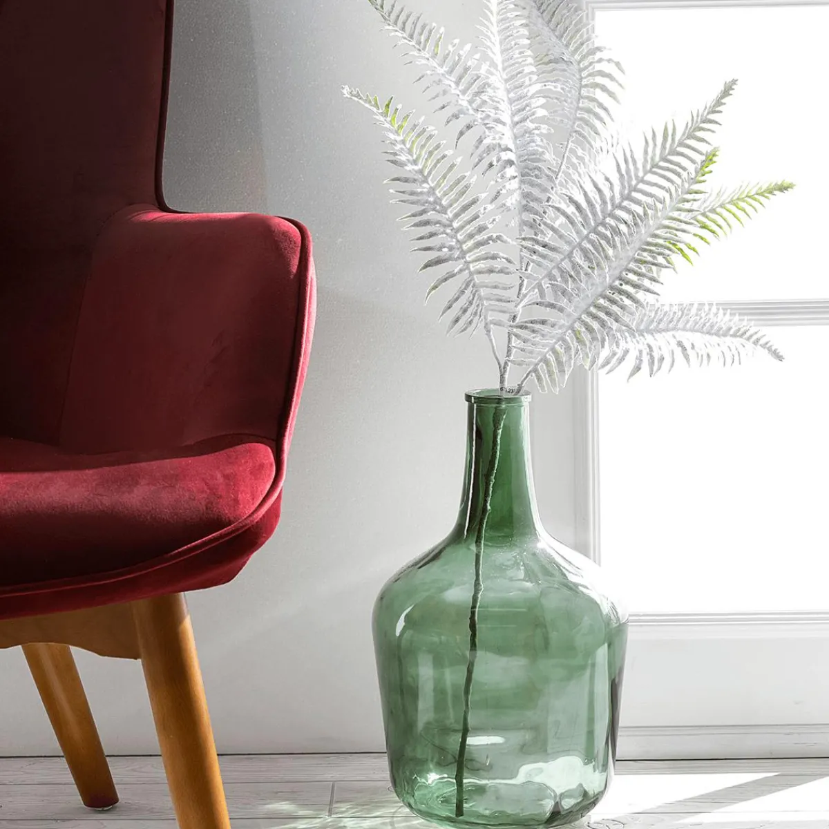 Decoración De Otoño|Macetas Y Artículos De Decoración>DecoWoerner Botella De Vidrio Jarrón De Vidrio 45 Cm verde
