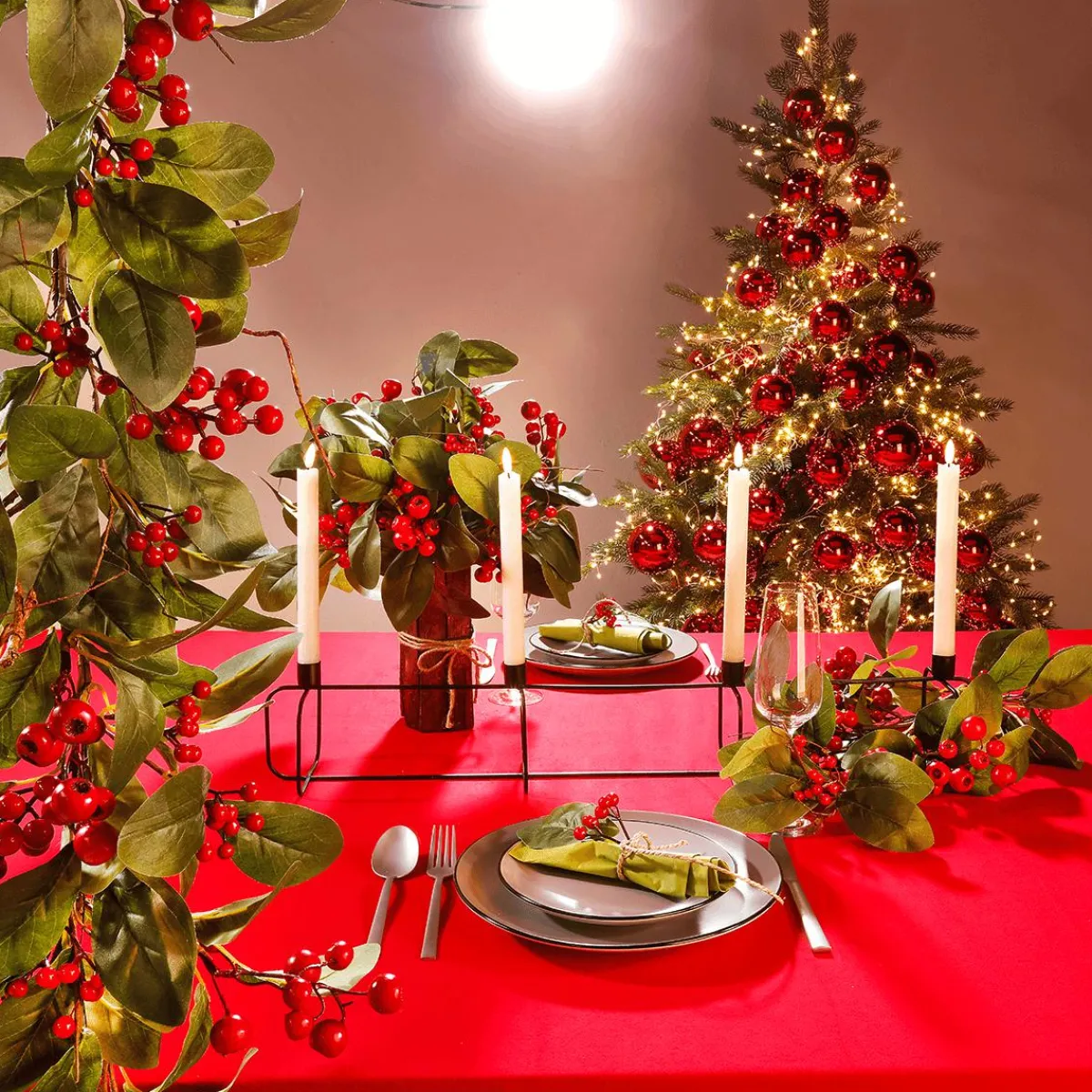 Ayudas Y Herramientas De Decoración|Figuras De Navidad>DecoWoerner Bougeoir Pour 4 Bougies 75 Cm negro