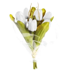 Decoración De Primavera|Ramos Y Coronas De Flores>DecoWoerner Buqué De Tulipanes Artificiales , 30 Cm blanco