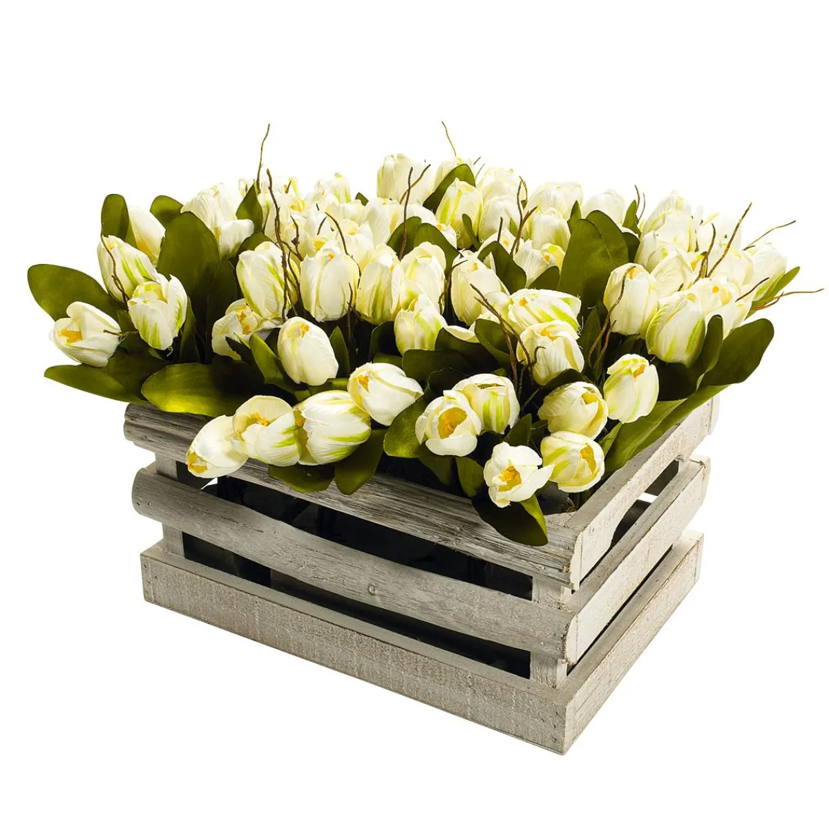 Decoración De Primavera|Ramos Y Coronas De Flores>DecoWoerner Buqué De Tulipanes Artificiales , 30 Cm blanco