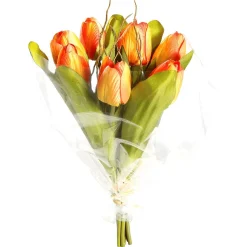 Decoración De Primavera|Flores Artificiales>DecoWoerner Buqué De Tulipanes Artificiales , 30 Cm naranja