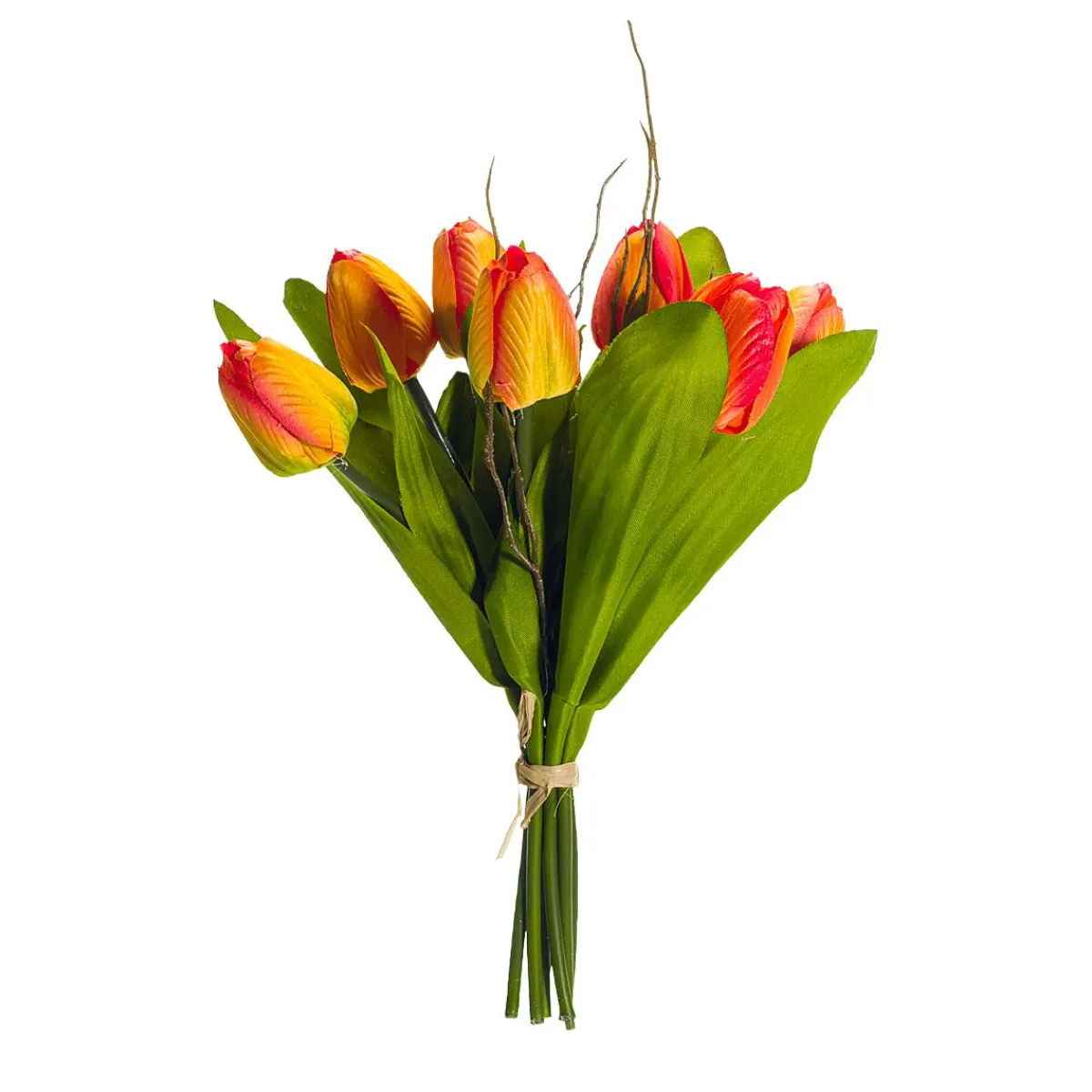 Decoración De Primavera|Flores Artificiales>DecoWoerner Buqué De Tulipanes Artificiales , 30 Cm naranja