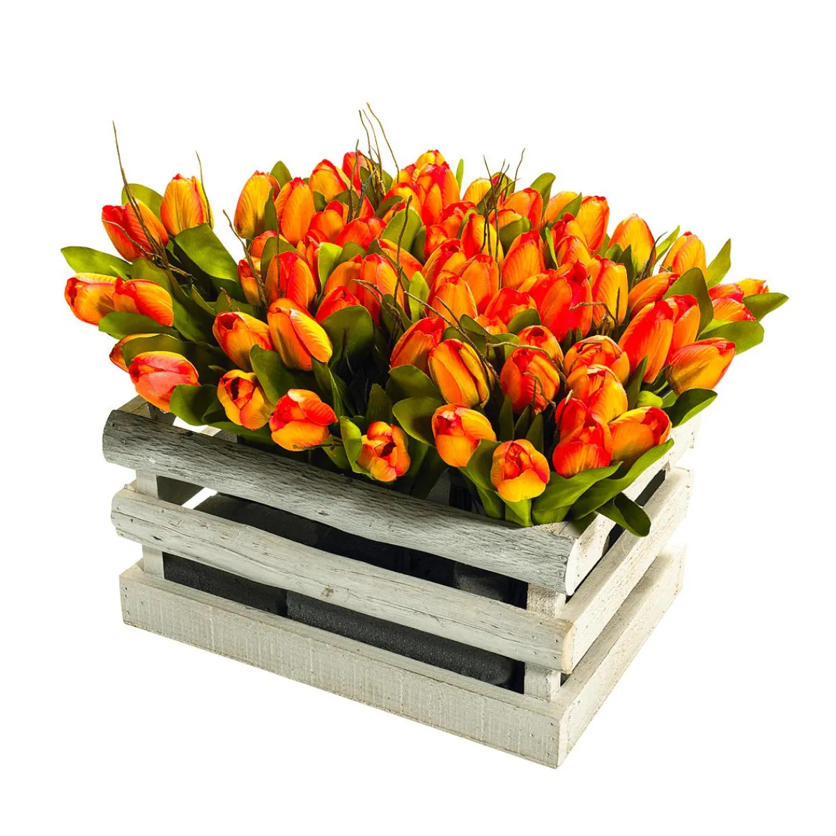 Decoración De Primavera|Flores Artificiales>DecoWoerner Buqué De Tulipanes Artificiales , 30 Cm naranja