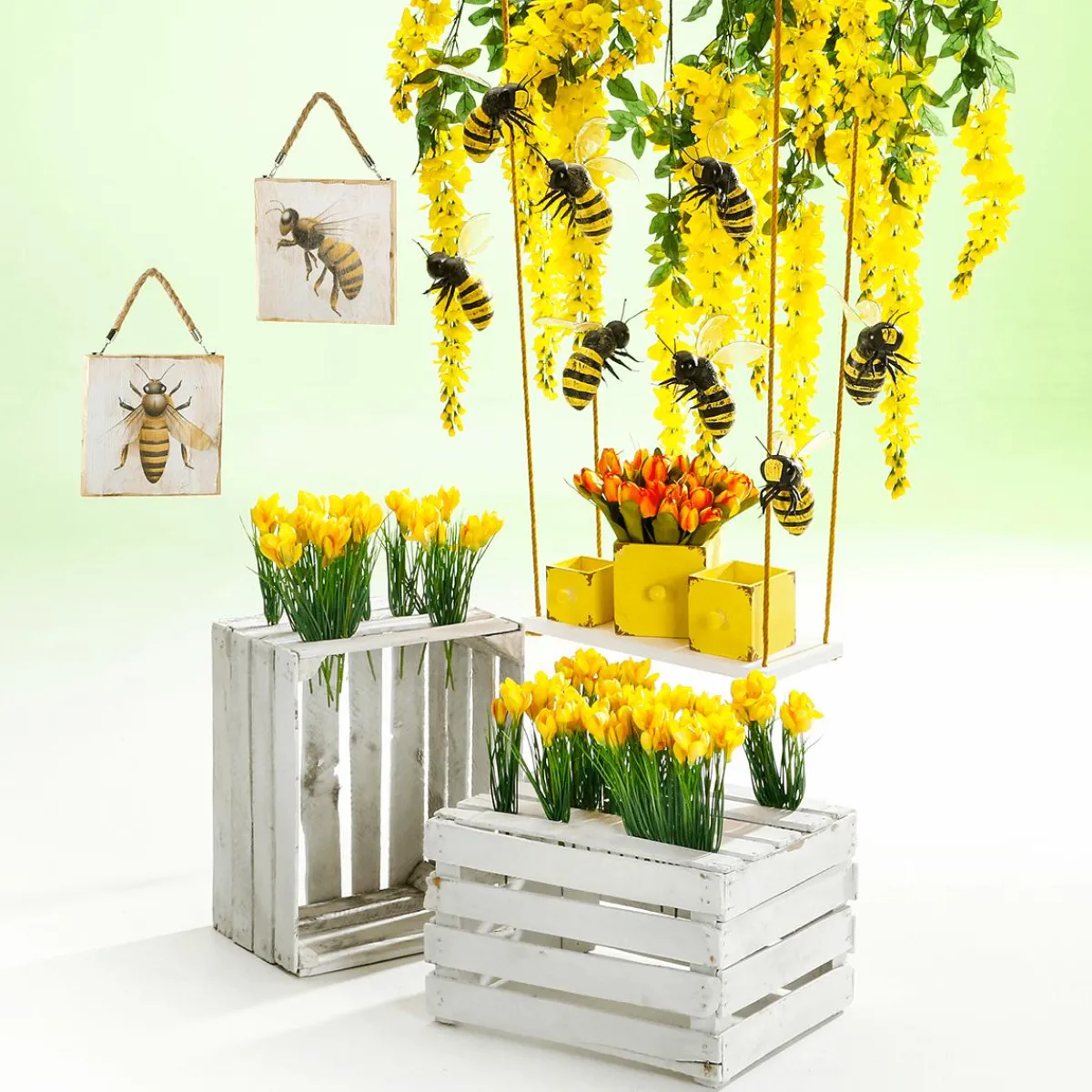 Decoración De Primavera|Flores Artificiales>DecoWoerner Buqué De Tulipanes Artificiales , 30 Cm naranja