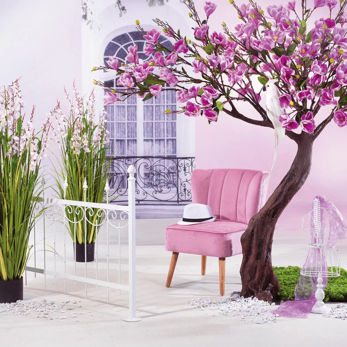 Expositores Para Tiendas>DecoWoerner Busto Decorativo "Nostalgia" 64 Cm blanco