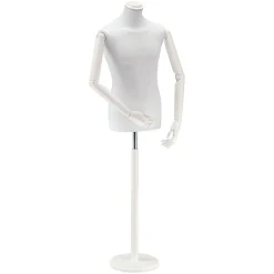 Bustos De Costura>DecoWoerner Busto Masculino Para Sastre, 76 Cm, / blanco