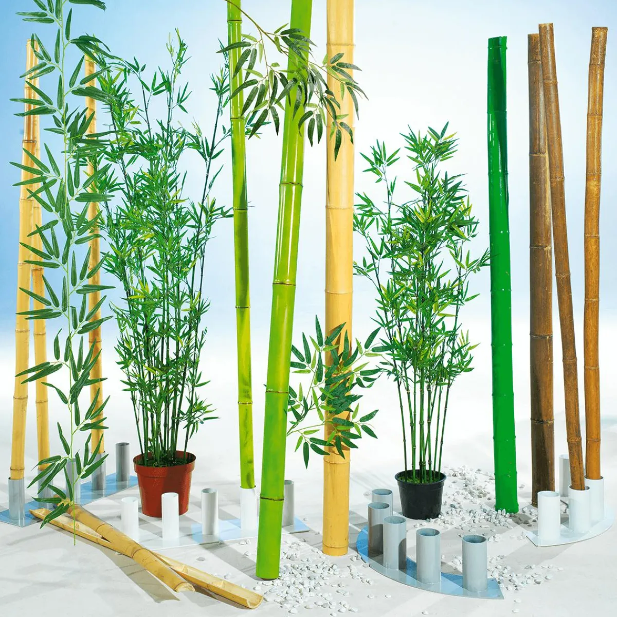 Decoración Natural|Decoración Temática>DecoWoerner Cañas De Bambú Natural, 3 Piezas Beige