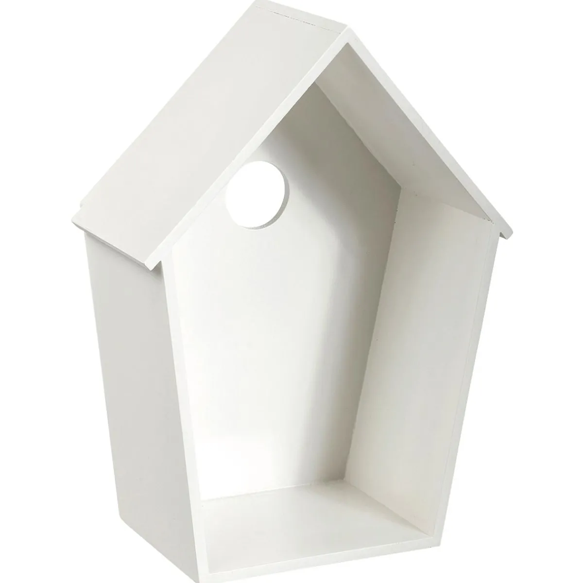 Decoración De Primavera>DecoWoerner Cabaña Para Pájaros Decorativa Longitud 40 Cm blanco