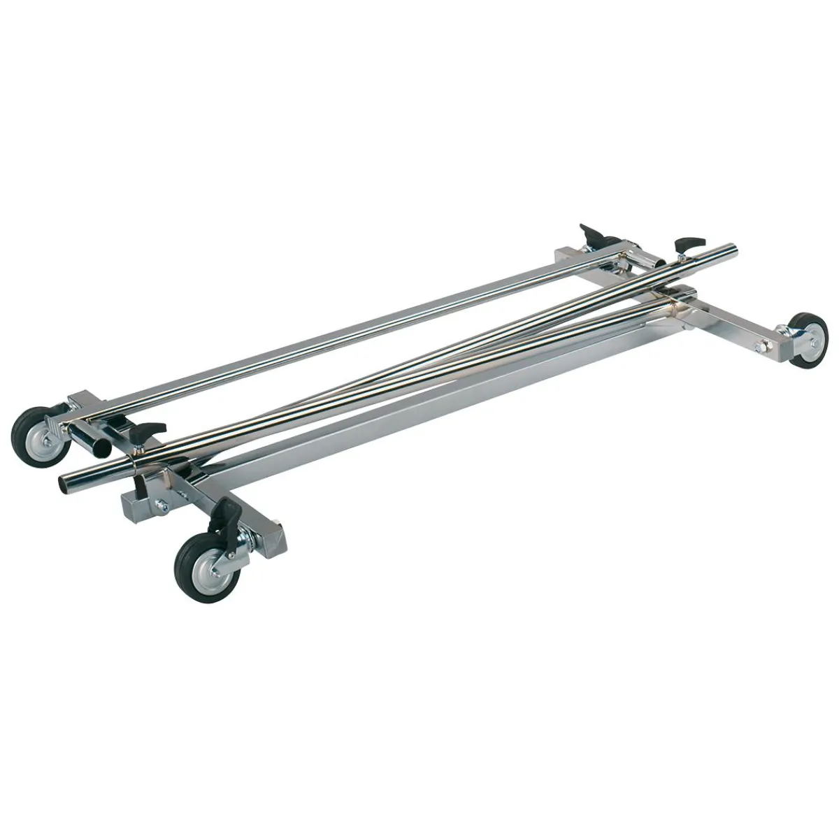 Percheros>DecoWoerner Caballete De Rodillos Plegable, Regulable En Altura, 1 M De Ancho plata