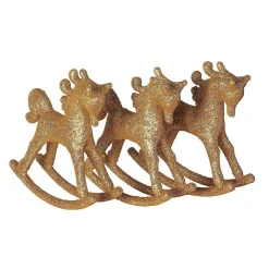 Figuras De Navidad>DecoWoerner Caballo Balancín Decorativo 18 Cm, 3 Piezas oro