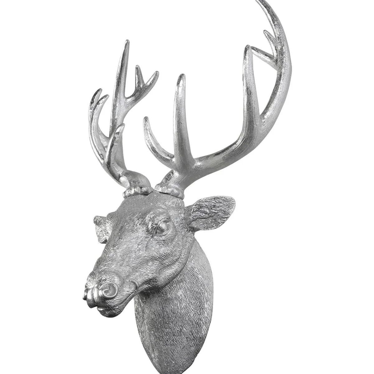 Decoración De Otoño>DecoWoerner Cabeza De Ciervo Decorativa Para Pared Anchura 45 Cm plata