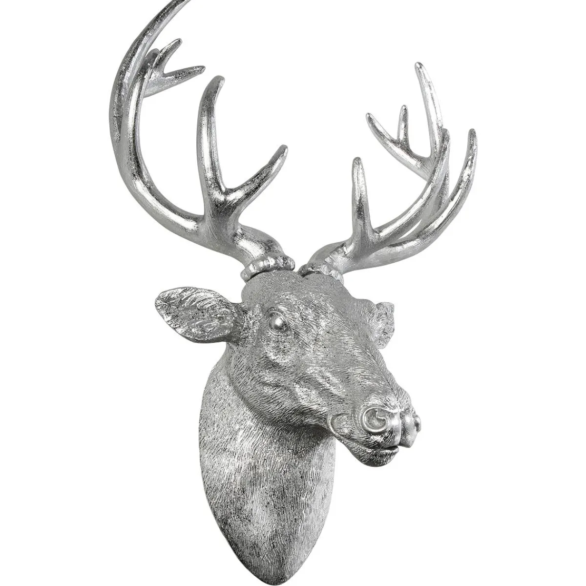 Decoración De Otoño>DecoWoerner Cabeza De Ciervo Decorativa Para Pared Anchura 45 Cm plata