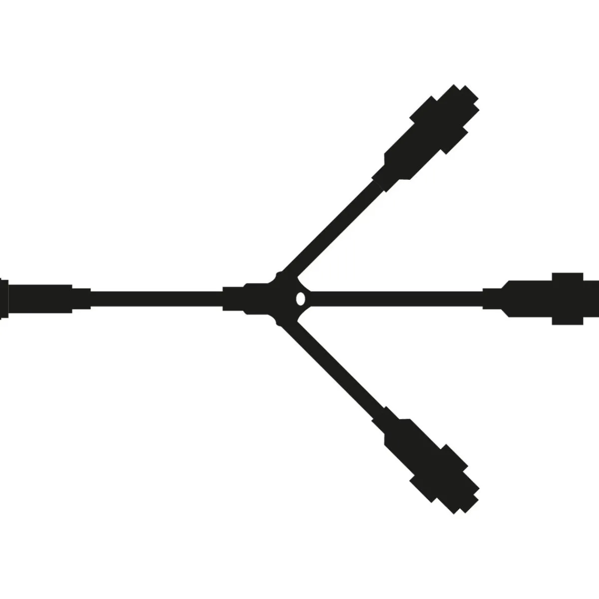 Luces De Navidad>DecoWoerner Cable De Distribución 3-veces Para LED Profi System, negro