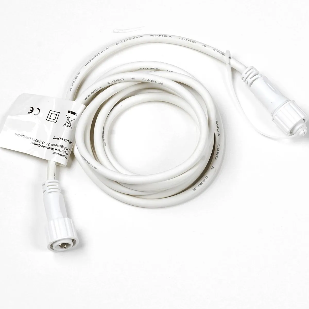 Luces De Navidad>DecoWoerner Cable De Extensión De La Cadena De Luces Cable De Conexión De 500 Cm blanco