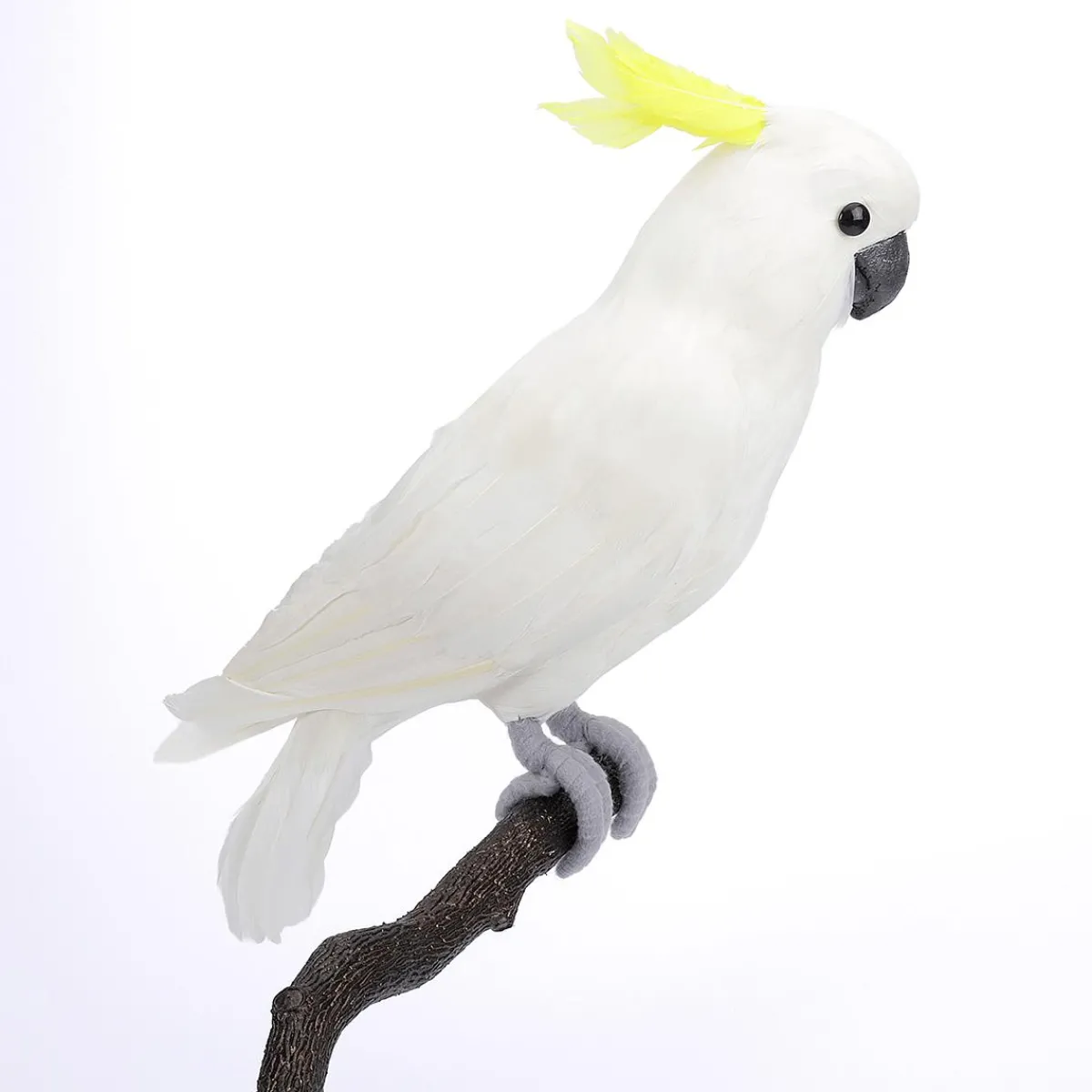 Decoración De Animales|Decoración De Verano>DecoWoerner Cacatúa Decorativa Sentada Blanca-amarilla, 40 Cm blanco