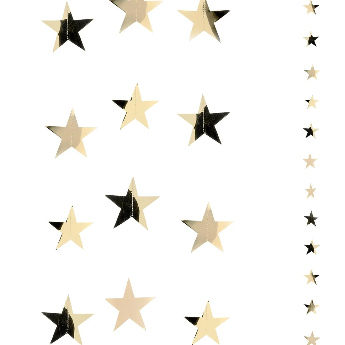 Estrella De Navidad>DecoWoerner Cadena De Estrellas De Plástico Ø 7 Cm, 200 Cm, 3 Piezas oro