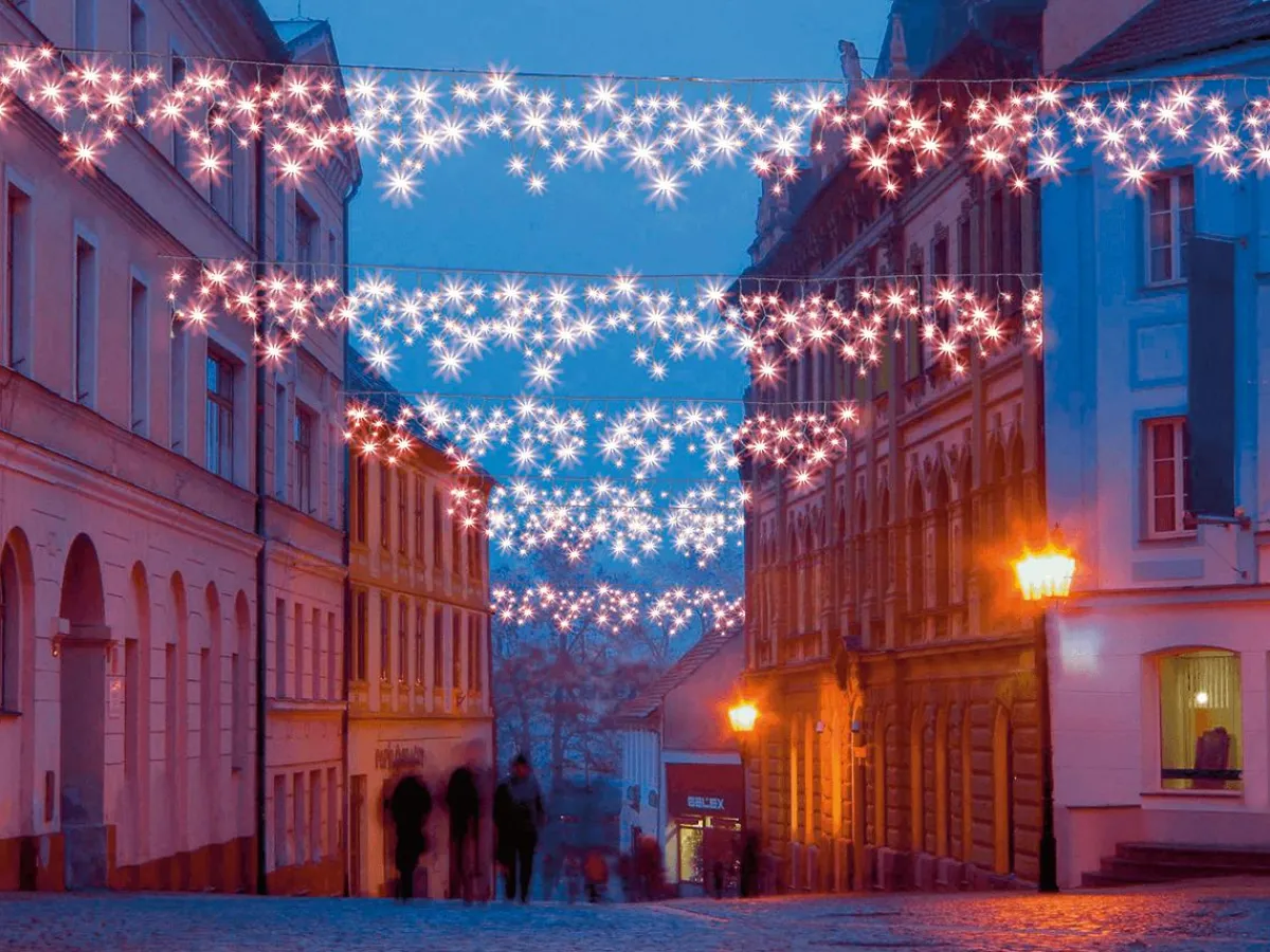 Luces De Navidad>DecoWoerner Cadena De Luces Icicle 300 Cm De Ancho 60-80-100 Cm IP44 Blanco Cálido