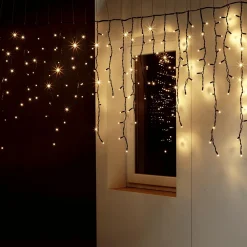 Luces De Navidad>DecoWoerner Cadena De Luces Icicle-Light 300cmW 60/80/100cmL IP44 Blanco Cálido
