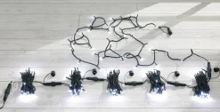 Luces De Navidad>DecoWoerner Cadena De Luces LED De Acoplamiento Para Interiores, 24 M Sin Cable De Alimentación, Verde, Blanco Frío