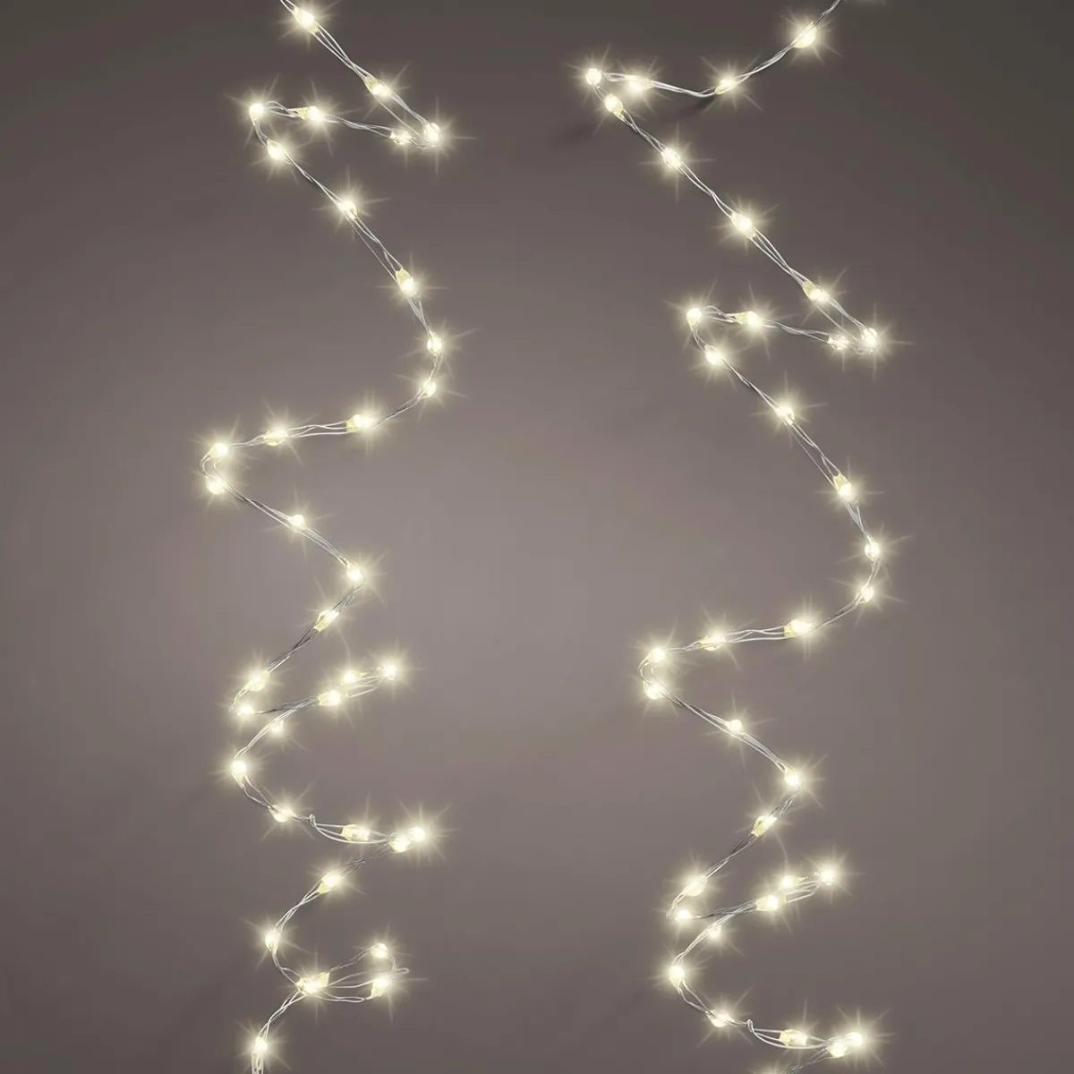 Decoración Temática|Luces De Navidad>DecoWoerner Cadena De Luces LED De Alambre Con Luz Adicional, IP44 plata