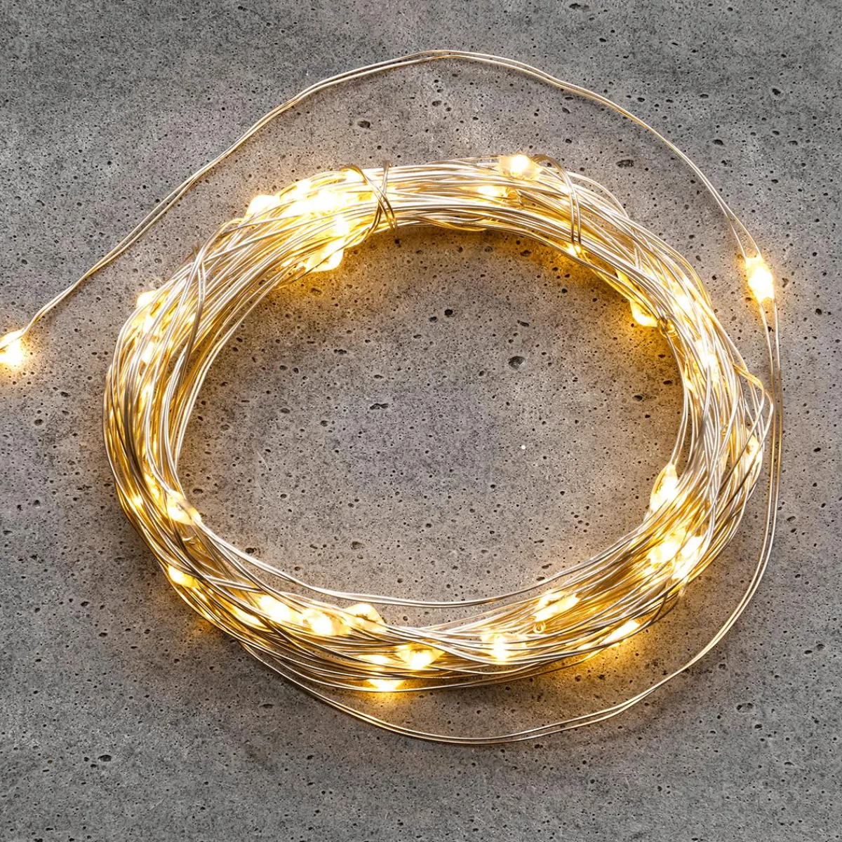 Luces De Navidad>DecoWoerner Cadena De Luces LED Para Exterior, 10 M, plata