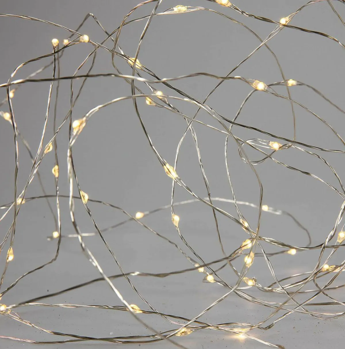Luces De Navidad>DecoWoerner Cadena De Luces LED Para Exterior, 10 M, plata
