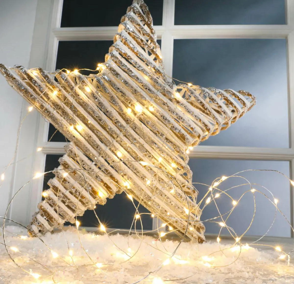 Luces De Navidad>DecoWoerner Cadena De Luces LED Para Exterior, 10 M, plata