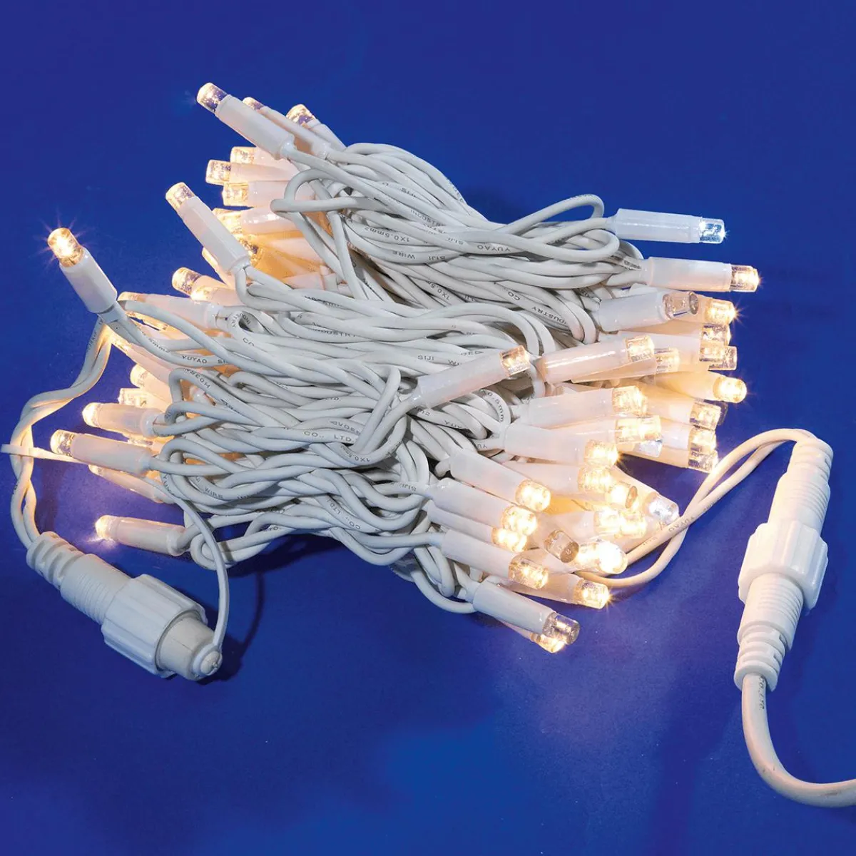 Luces De Navidad>DecoWoerner Cadena De Luces LED Parpadeante Con Tramos Acoplables Para Exteriores, 100 LED Cálido, 10 M blanco