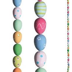 Decoración De Pascua>DecoWoerner Cadena Decorativa Con Huevos De Pascua Coloridos Patrón, 180 Cm multicolor