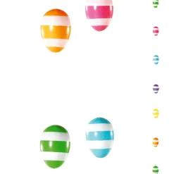 Decoración De Pascua>DecoWoerner Cadena Decorativa Con Huevos De Pascua A Rayas 160 Cm multicolor