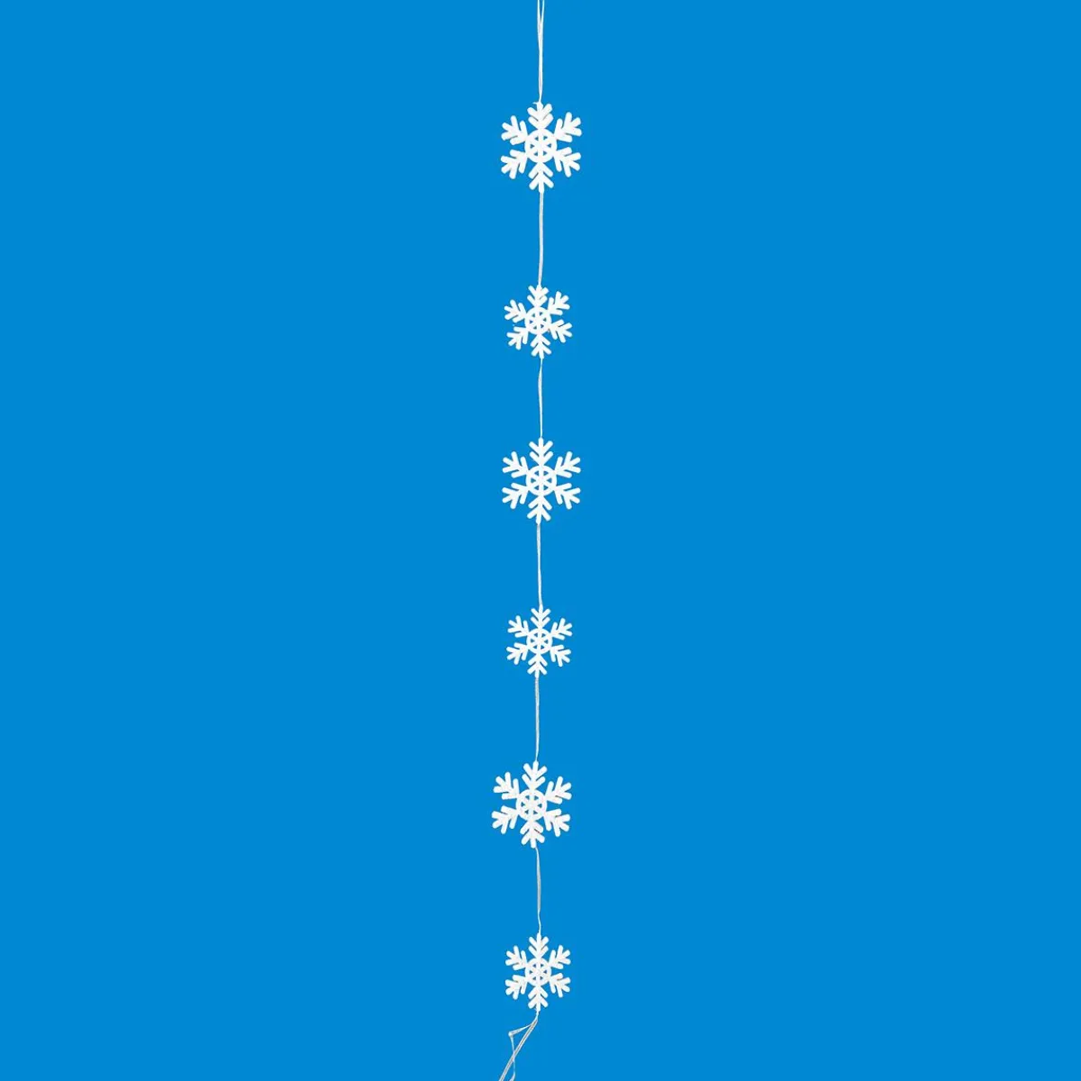 Decoración De Invierno>DecoWoerner Cadena Decorativa Copos De Nieve 150 Cm blanco