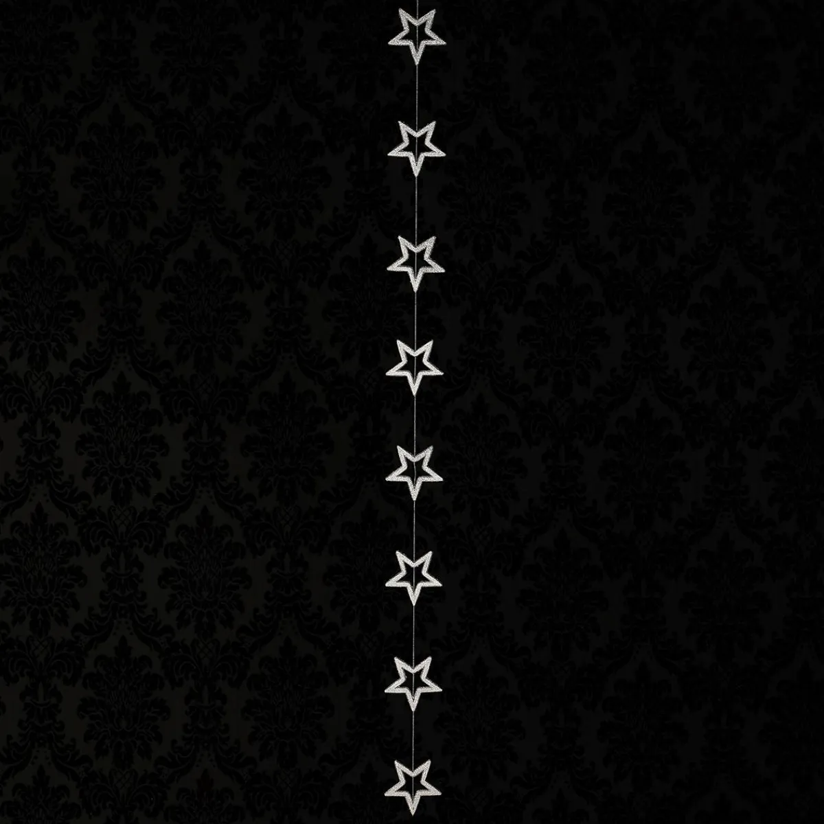 Estrella De Navidad>DecoWoerner Cadena Decorativa De Estrellas Ø 13 Cm, 200 Cm, plata