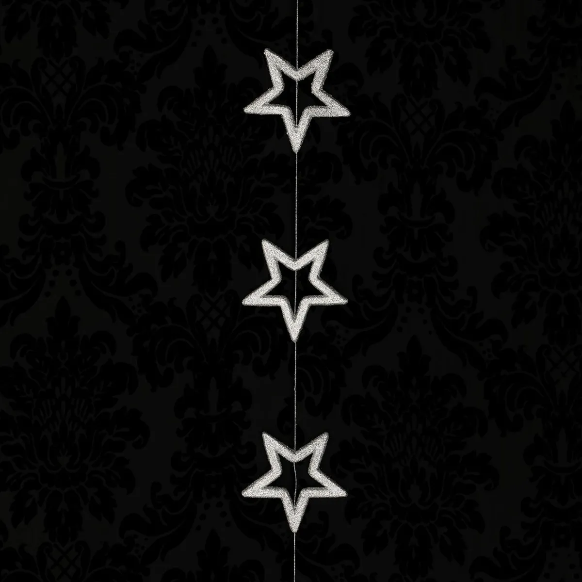 Estrella De Navidad>DecoWoerner Cadena Decorativa De Estrellas Ø 14 Cm, 200 Cm, plata