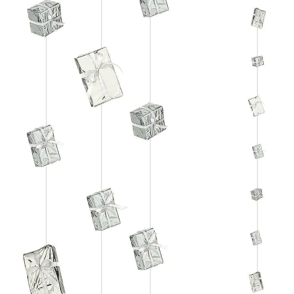 Figuras De Navidad>DecoWoerner Cadena Decorativa De Paquetes Color Plateado, 270 Cm plata