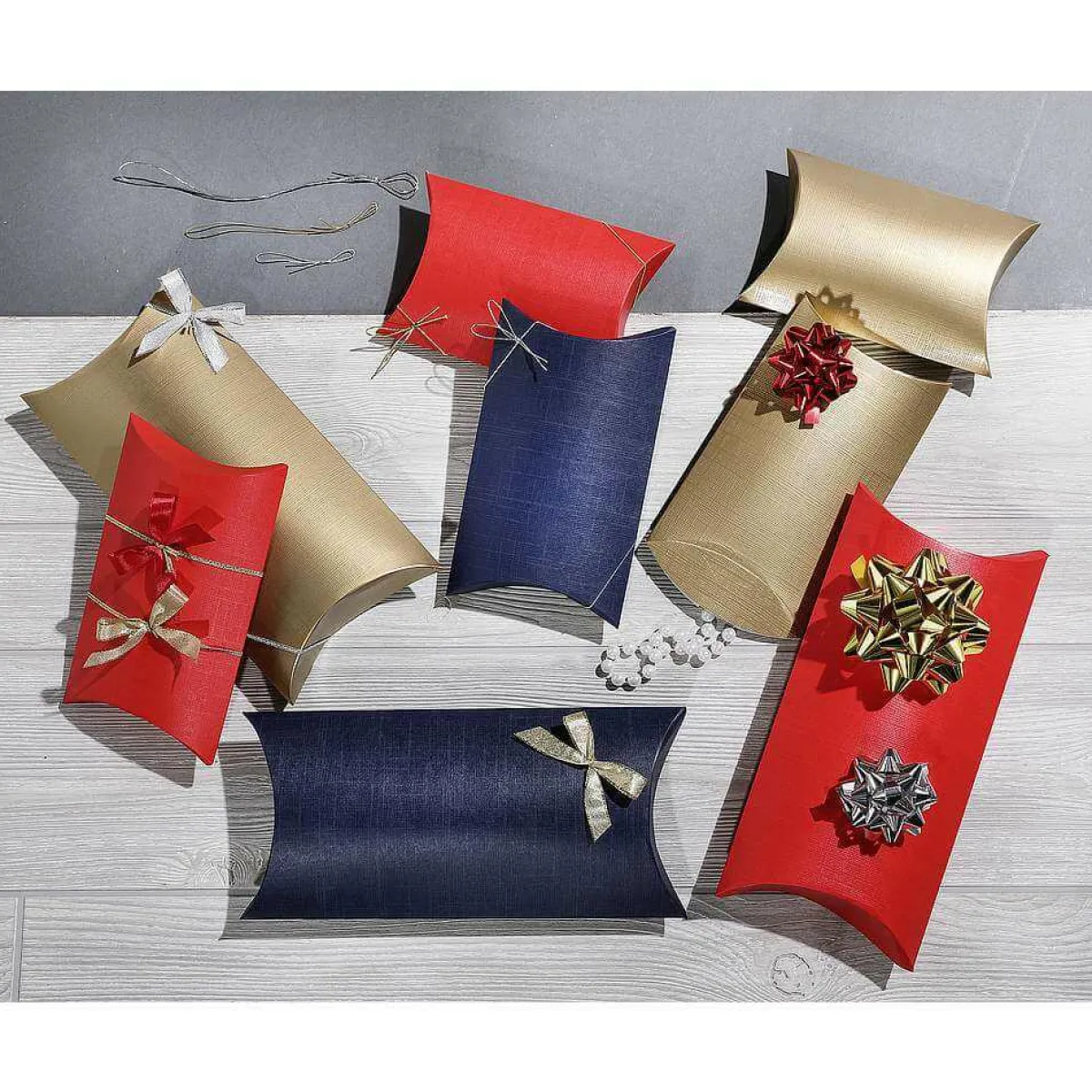 Cajas De Regalo>DecoWoerner Caja De Almohadas De 24 Cm De Largo, azul