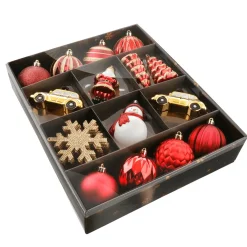 Bolas De Navidad>DecoWoerner Caja De Colgantes De Navidad 25 Piezas 8 Cm Ø rojo