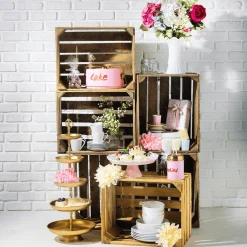 Expositores Para Tiendas|Decoración Natural>DecoWoerner Caja De Madera Vintage Longitud 50 Cm marrón