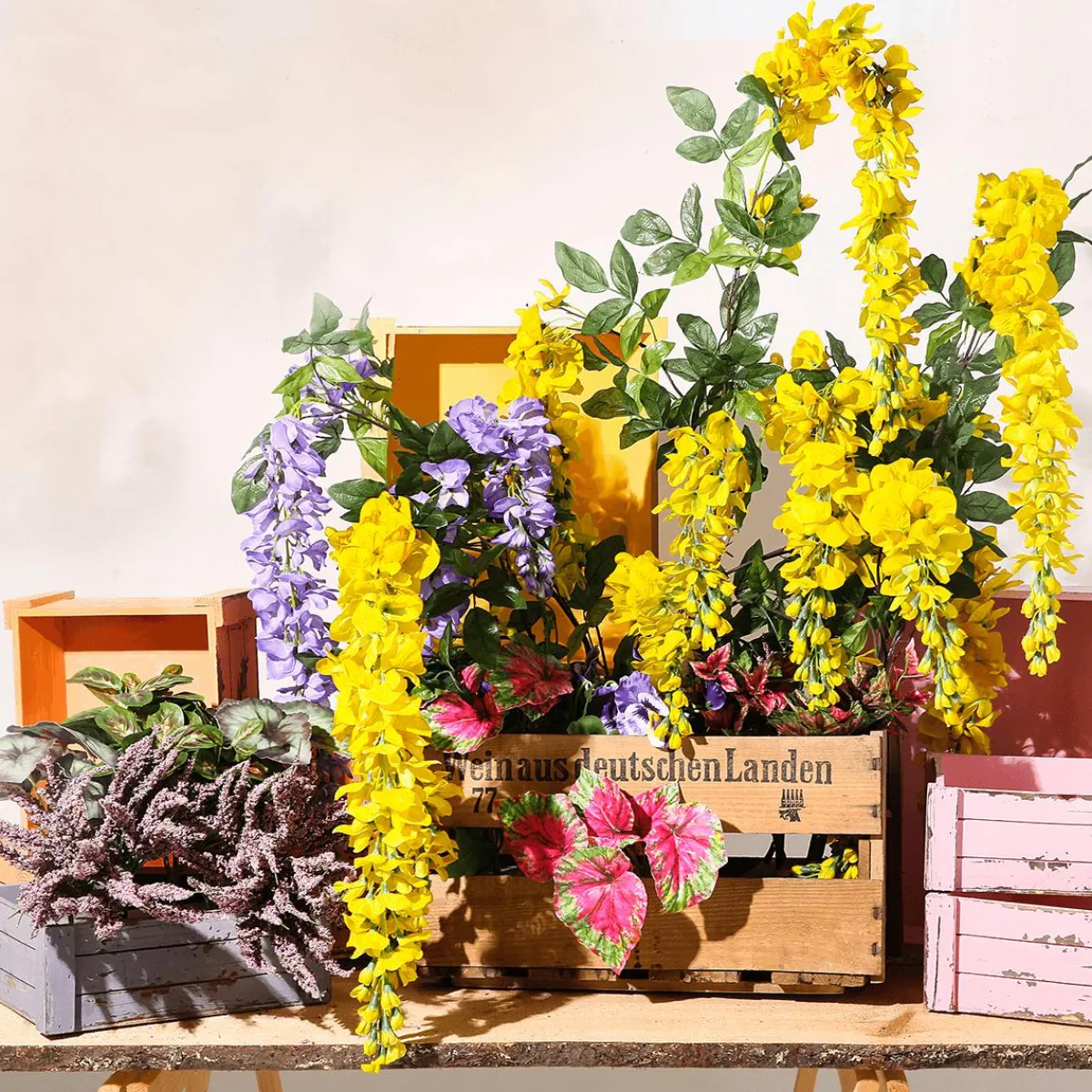 Decoración Natural|Decoración Temática>DecoWoerner Caja De Vinos Original Longitud 46 Cm marrón