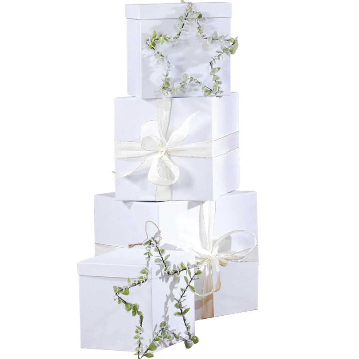 Cajas De Regalo>DecoWoerner Cajas De Cartón De Regalo, , 4 Piezas blanco