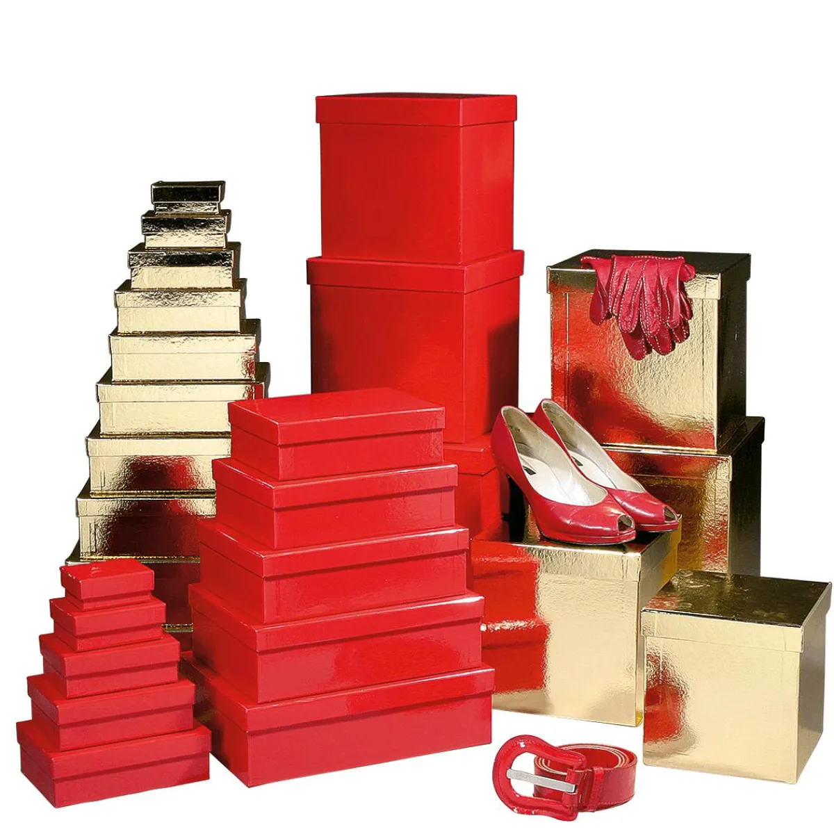 Cajas De Regalo>DecoWoerner Cajas De Cartón De Regalo, Color Dorado, 4 Pz. oro