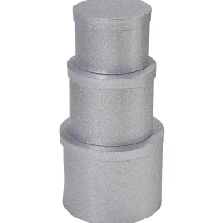 Cajas De Regalo>DecoWoerner Cajas De Cartón De Regalo , 3 Piezas plata