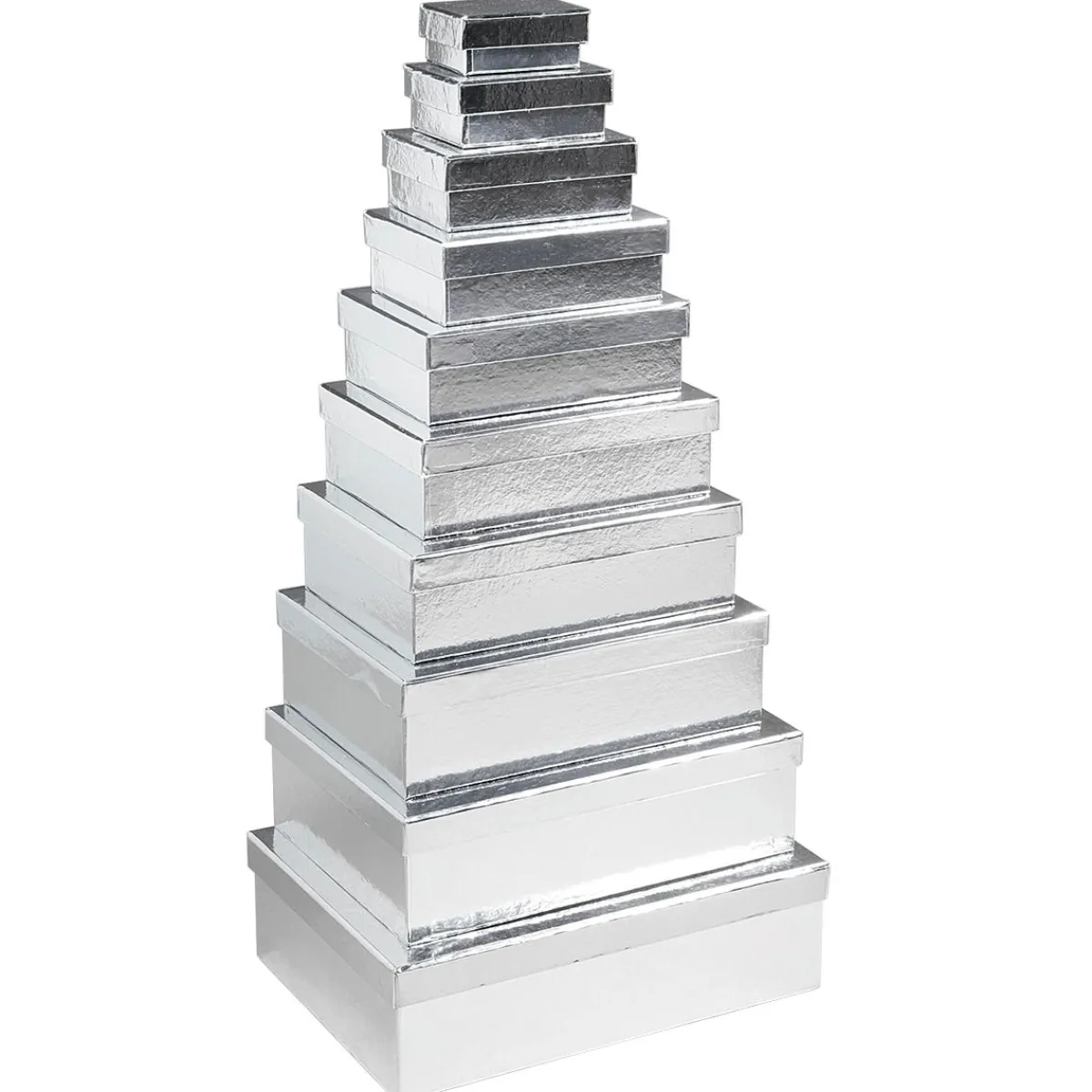 Cajas De Regalo>DecoWoerner Cajas De Regalo Cajas De Regalo Plateadas, 10 Unidades 6,5 X 3,5 X 8,5 Hasta 22 X 9,5 X 31 Cm (ancho X Alto X Largo) plata