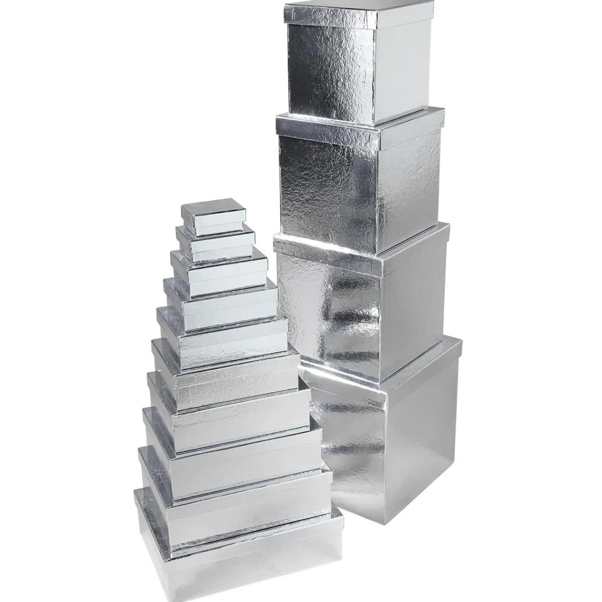 Cajas De Regalo>DecoWoerner Cajas De Regalo Cajas De Regalo Plateadas, 10 Unidades 6,5 X 3,5 X 8,5 Hasta 22 X 9,5 X 31 Cm (ancho X Alto X Largo) plata