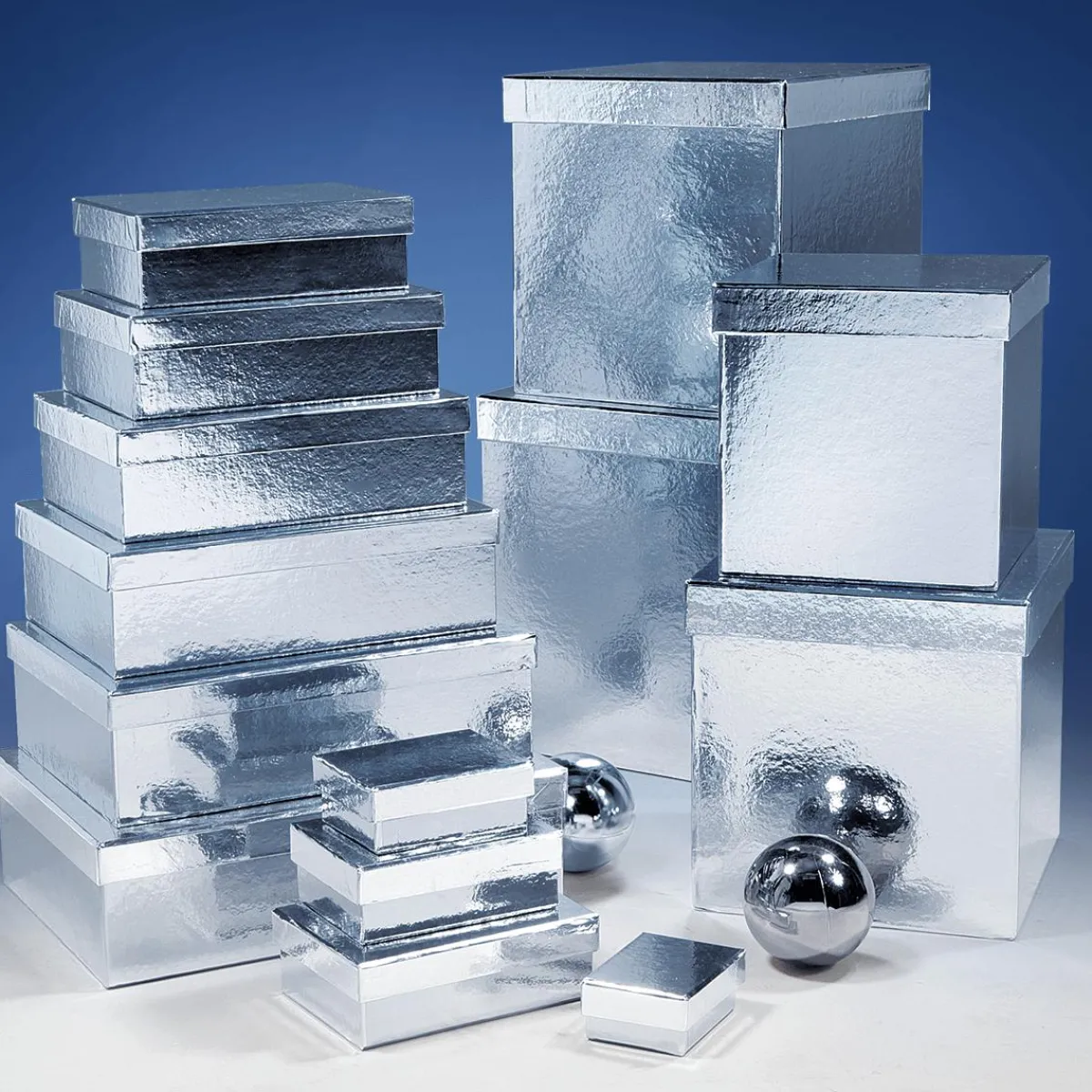 Cajas De Regalo>DecoWoerner Cajas De Regalo Cajas De Regalo Plateadas, 10 Unidades 6,5 X 3,5 X 8,5 Hasta 22 X 9,5 X 31 Cm (ancho X Alto X Largo) plata