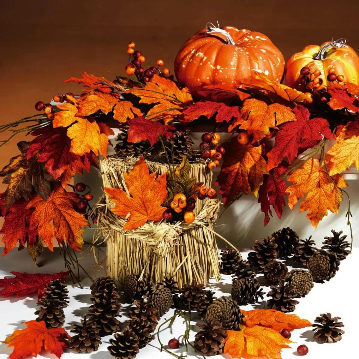 Decoración De Otoño|Verduras Y Hierbas>DecoWoerner Calabaza Decorativa Ø 15 Cm naranja