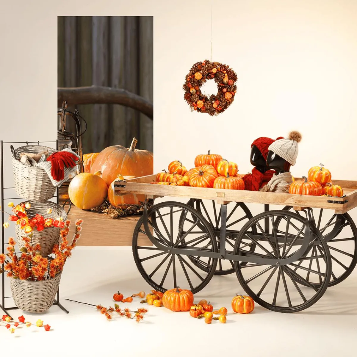 Decoración De Otoño|Verduras Y Hierbas>DecoWoerner Calabaza Decorativa Ø 15 Cm naranja