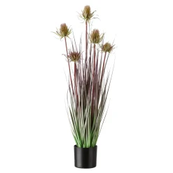 Hierba Decorativa>DecoWoerner Cardo Césped Artificial En Maceta Negra 69 Cm verde